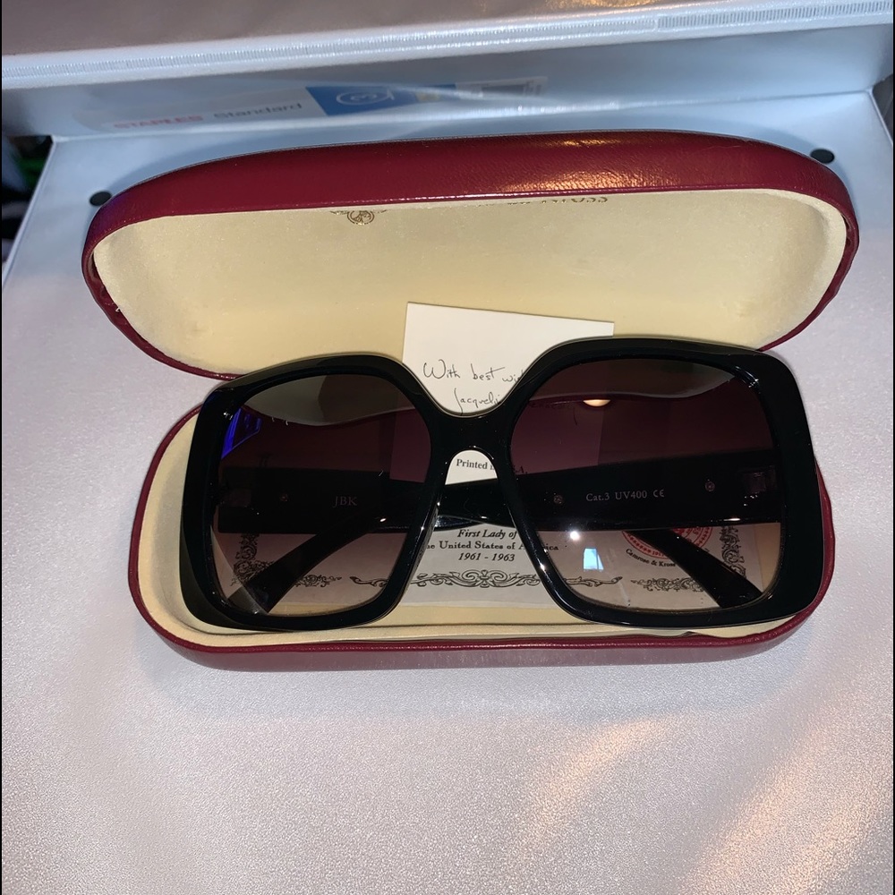 Black Oversized Jackie O Sunglasses